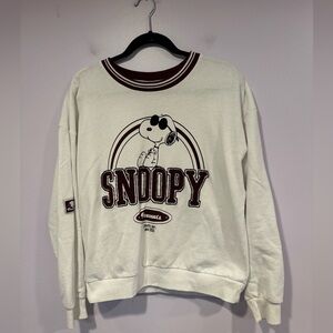 Snoopy white and‎ Maroon college style sweatshirt